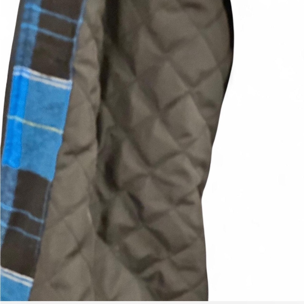 Empyre Blue Plaid Quilted Zip Hoodie Jacket | Size L - Picture 5 of 7